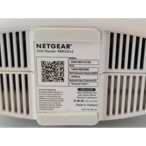 Netgear Orbi RBR50v2 Router AC3000 Tri-Band Mesh Wi-Fi Working - Picture 8 of 10
